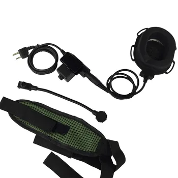 

Green Z Tactical Bowman Elite II Headset with Waterproof PTT Right/Left Ear for Midland 2Pin Protrude Two-way Radios