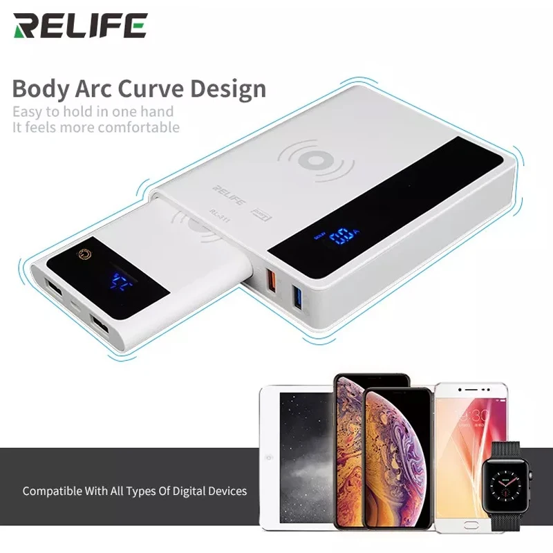 

RL-311 10W Wireless Quick Charge for Mobile Phone battery LED Digital Display Inclusive 2.1A Mobile Power Supply Charging