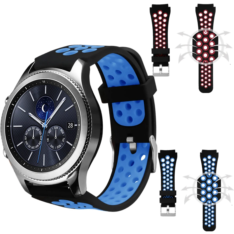 

Silicone 2 colors soft watchbands 20mm for Samsung Gear S2 R720 watch bands smart bracelet watchbands wristbands wrist straps