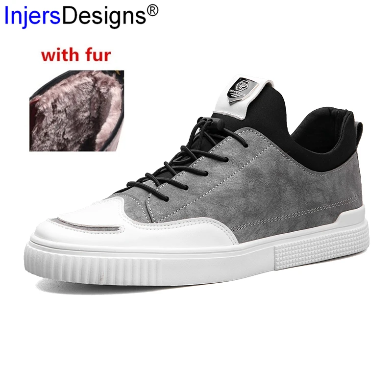 Chegada Warm gray 44 Moda Ocasionais Fur Tamanho Dos Homens Nova Black Sapatos Respirável Skate gray Mocasines 39 Confortáveis Sapatilhas khaki Formadores Lace Fur up De amp; black zUfqWdw4