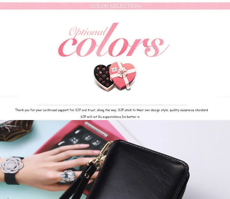 AMONCHY Women Wallets Practical Artificial Leather Female Clutch Wallet Long Zipper Purses (12)