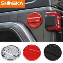 SHINEKA Tank Covers For Jeep Wrangler JL+ 2 Pcs ABS Car Gas Fuel Tank Cap Cover Stickers For Jeep Wrangler JL Accessories