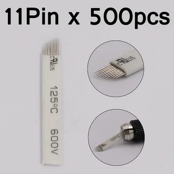 

500pcs/box 11 Pin Microblading needle tattoo Makeup factory direct for Makeup eyebrow Embroideryneedle easy click free