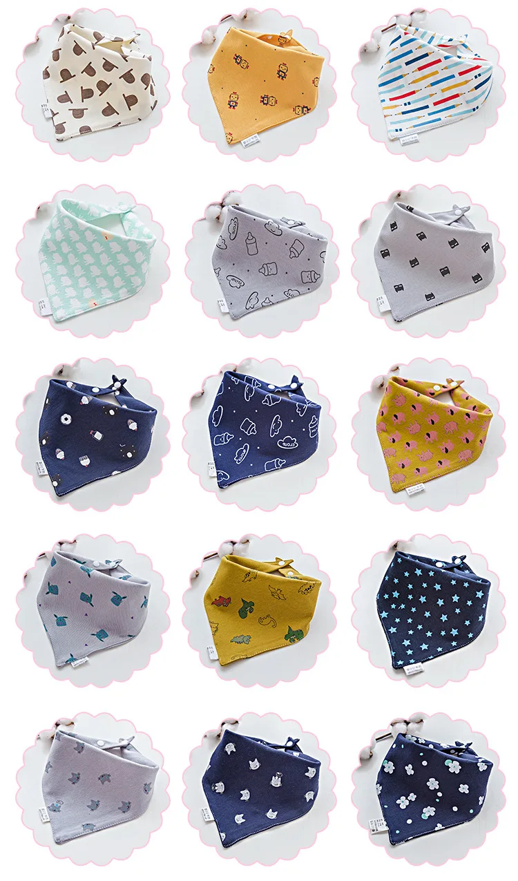Fashion 1 Piece High Quality Double Layer Triangular Baby Bibs Best