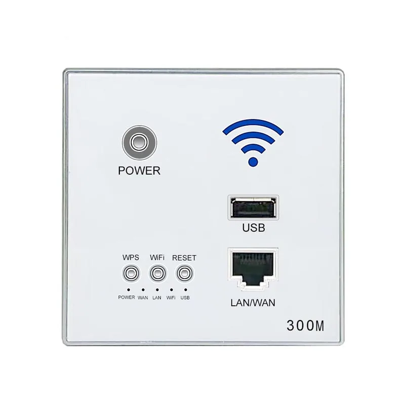 300 м 110~ 250 В Белый USB разъем беспроводной wifi usb зарядный разъем, настенный встроенный беспроводной маршрутизатор AP, 3g wifi ретранслятор - Цвет: white
