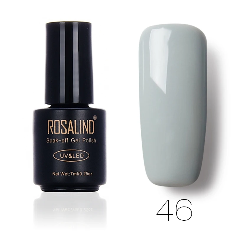ROSALIND Гель-лак для ногтей 7 мл чистый цвет замачиваемый УФ-гель стойкий лак для ногтей Дизайн ногтей Гель-лак для ногтей - Цвет: 46