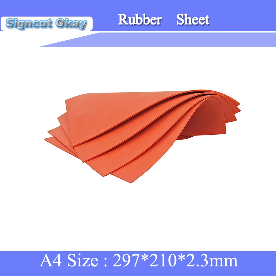 Бесплатная доставка 5 шт./лот резиновый лист A4 размер 210*297*2,3 мм Резиновый Штамп для лазерной гравировки резки резины