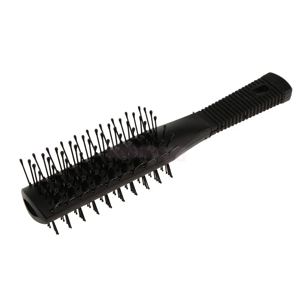 Plastic Dual Side Anti-static Long Curling Hair Roller Brush Hairbrush Comb