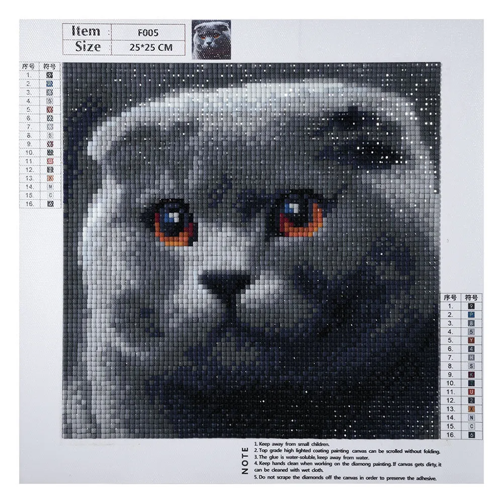 5D DIY Special Shaped Diamond Painting Cat Cross Stitch Embroidery Mosaic Decor