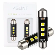 AGLINT 2 шт. светодиодный автомобильный лампы типа фестон 39 мм C5W C10W CANBUS без ошибки OBC для салона автомобиля Чтения Купол багажника лампа супер белый 12-24 В