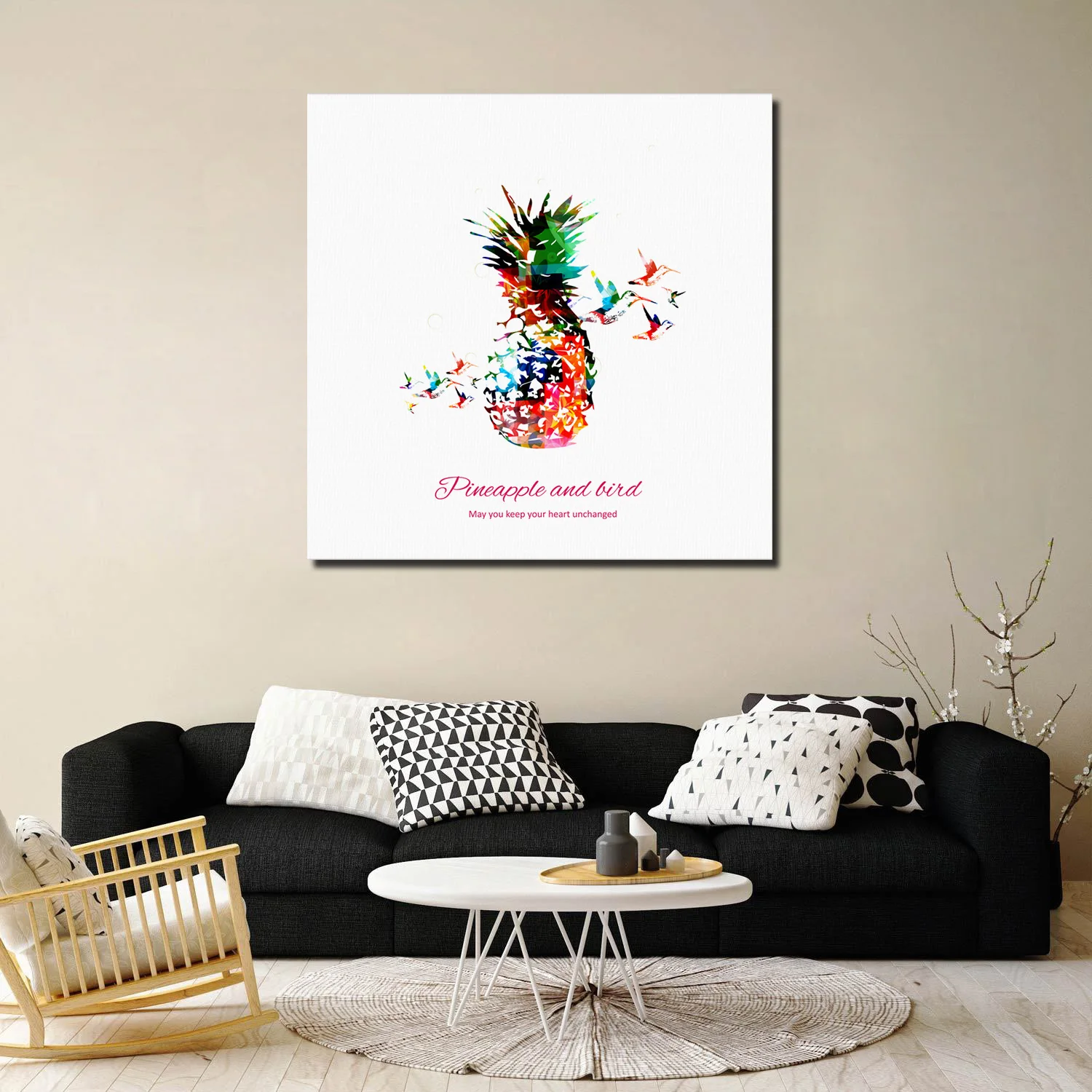 ArtStore цветная Геометрическая ананасовая картина маслом Печать Искусство Weddingparty