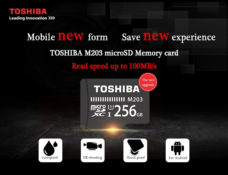 TOSHIBA Micro SD карта M203 UHS-I флэш-карта памяти 16 ГБ 32 ГБ SDHC 64 Гб 128 ГБ SDXC U1 класс 10 TF/SD карта cartao de memoria