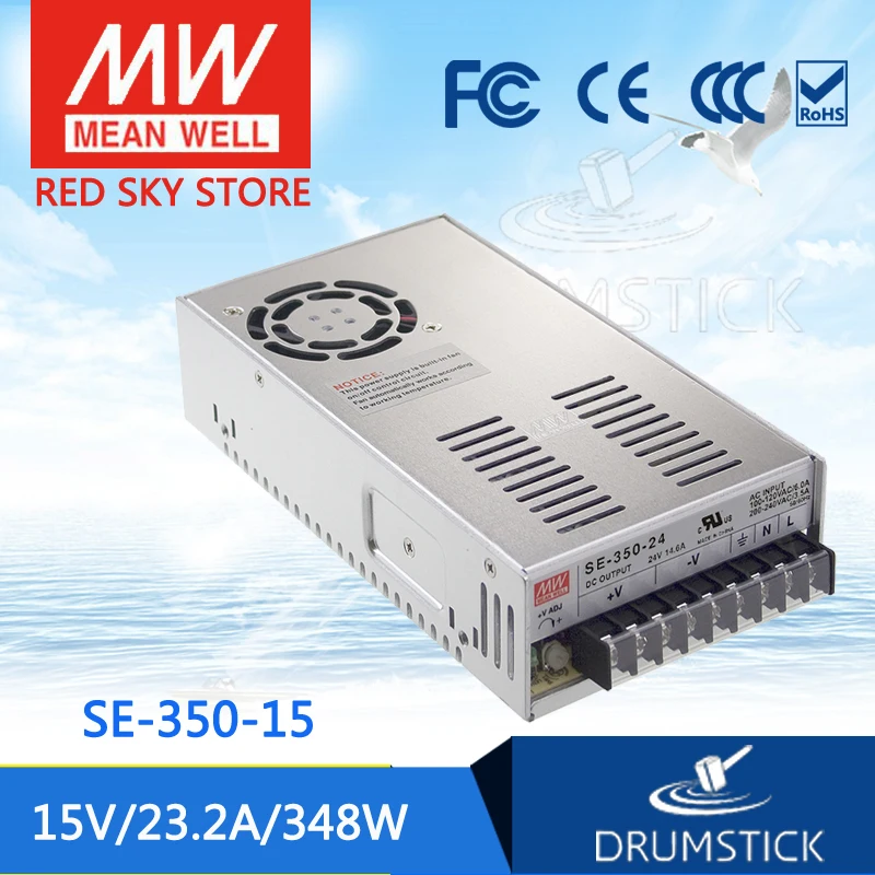 (Only 11.11)MEAN WELL original SE-350-15 (2Pcs) 15V 23.2A meanwell SE-350 15V 348W Single Output Switching Power Supply (Only 11.11)MEAN WELL original SE-350-15 (2Pcs) 15V 23.2A meanwell SE-350 15V 348W Single Output Switching Power Supply