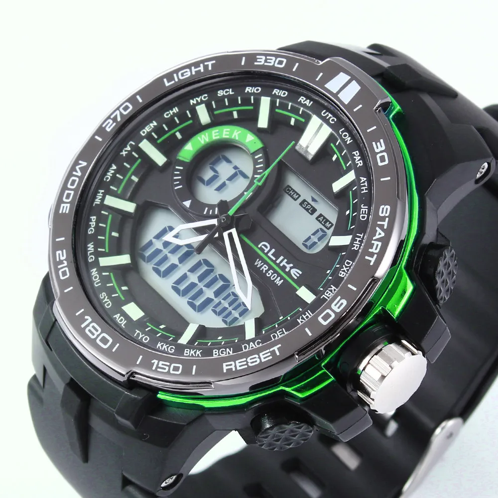2019 New ALIKE G Style Watches Men Luxury Brand Men's Quartz-Watch LED Analog-Digital Sports clock