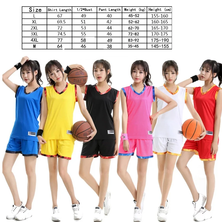 Женские баскетбольные Джерси командные спортивные костюмы, одежда для студентов, дешевые студенческие баскетбольные тренировочные костюмы для девочек, Набор сделай сам, можно изготовить на заказ