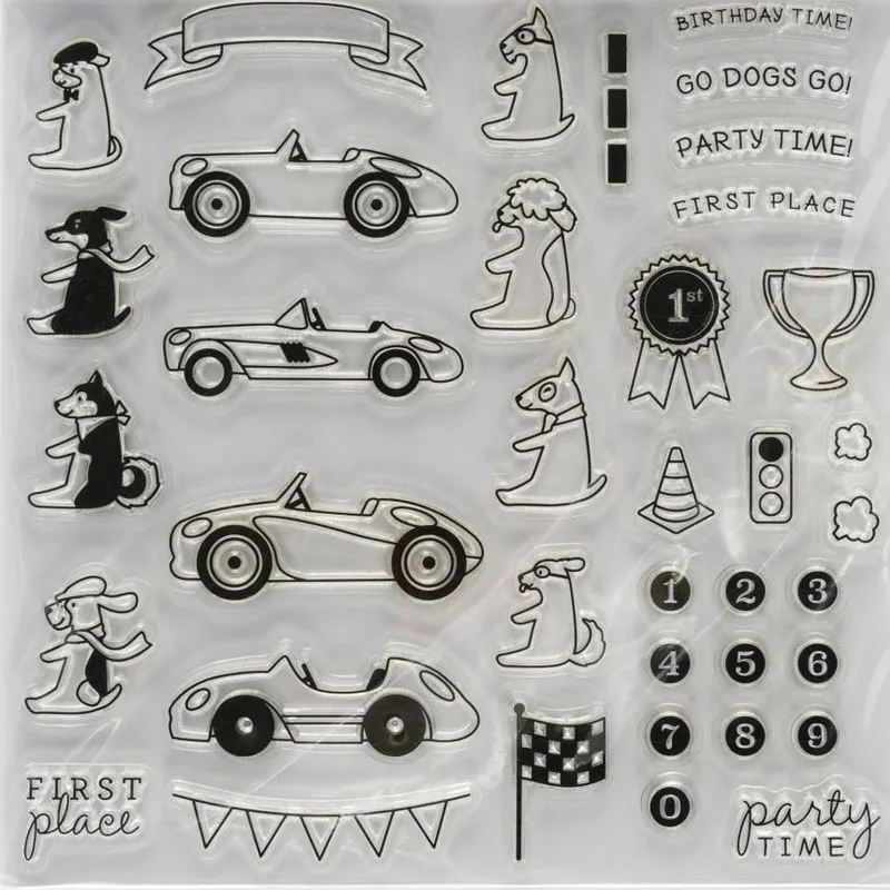 

Car competition Transparent Clear Stamps/Seal for DIY scrapbooking/photo album Decorative clear stamp sheets