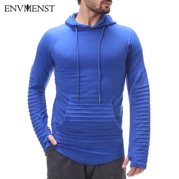 

Envmenst Brand 2017 New Hoodies Brand Men Fold Sleeves Sweatshirt Male Hoody Hip Hop Autumn Winter Hoodie Men's Pullover 3XL