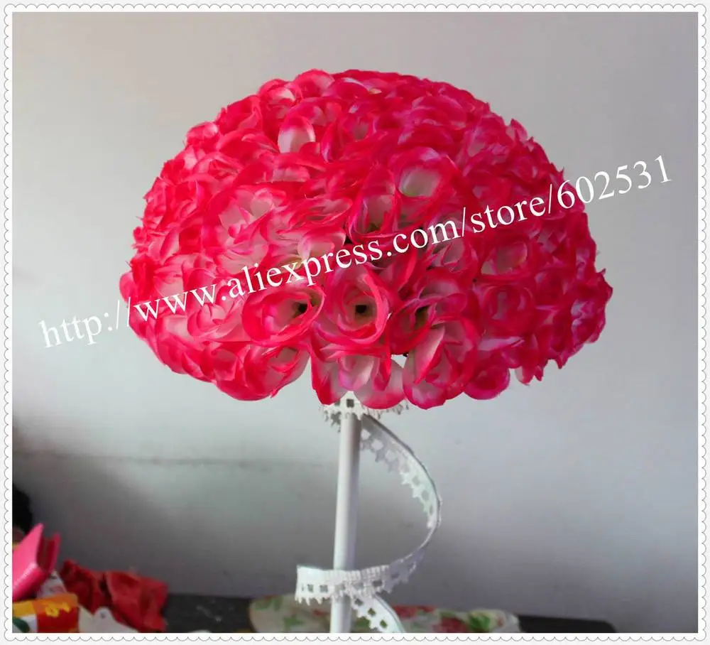 SPR 2 шт/партия 50 см свадебный цветок из искусственного шелка шар пластиковый внутренний-ребенок розовый-целование ball-1pc = 2 шт полушары