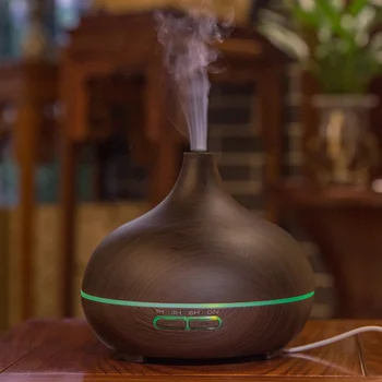 

VVPEC 300ml Wood Grain Aromatic Humidifier And Diffuser Aromatherapy for House Essential Oil Diffuser