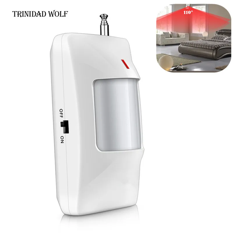 TRINIDAD WOLF 1pcs 433Mhz Wireless PIR Sensor/Motion Detector For Wireless GSM/PSTN Auto Dial kerui Home Security Alarm System цена TRINIDAD WOLF 1pcs 433Mhz Wireless PIR Sensor/Motion Detector For Wireless GSM/PSTN Auto Dial kerui Home Security Alarm System цены онлайн