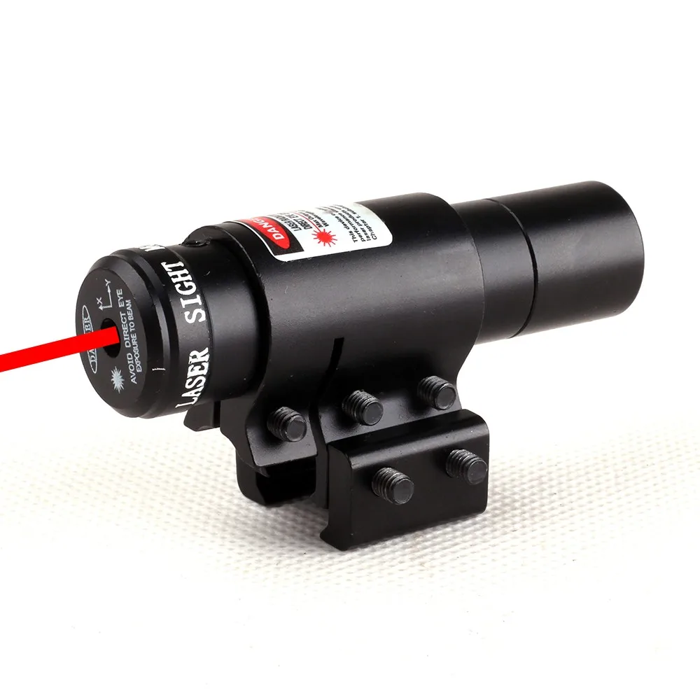 Ohhunt Hunting Tactical 1mw Red Dot Laser Sight w Mount for 20mm Picatinny 11mm Rails Fit for Pistol Rifle Scope Push-button  (1)