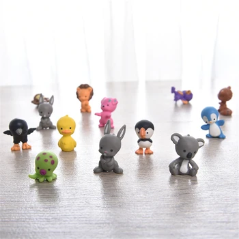 

5/10pcs Mini Animal Models Cute Rabbit Bird Bear Cartoon Dolls Toy Gift for Kids Color Random