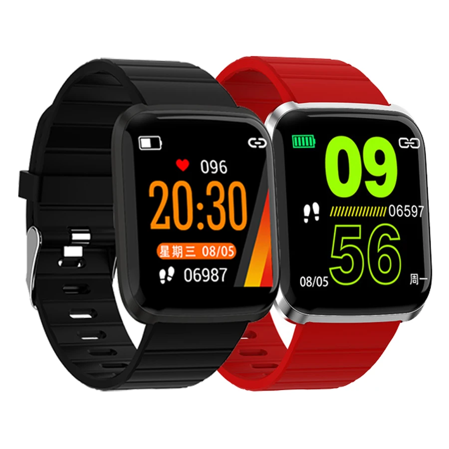 

116 Pro Smart Watch Bracelet Heart Rate Blood Pressure Monitor 1.3inch Large Screen Multi-sport Modes Smart Watch Wristband Men