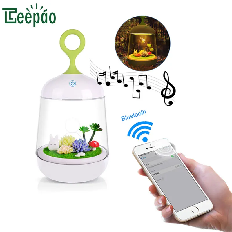 

Micro Landscape Lights Creative Gift Bluetooth Speaker LED Night Lamp Wireless Portable MP3 Player Stereo Sound Music Light Lamp
