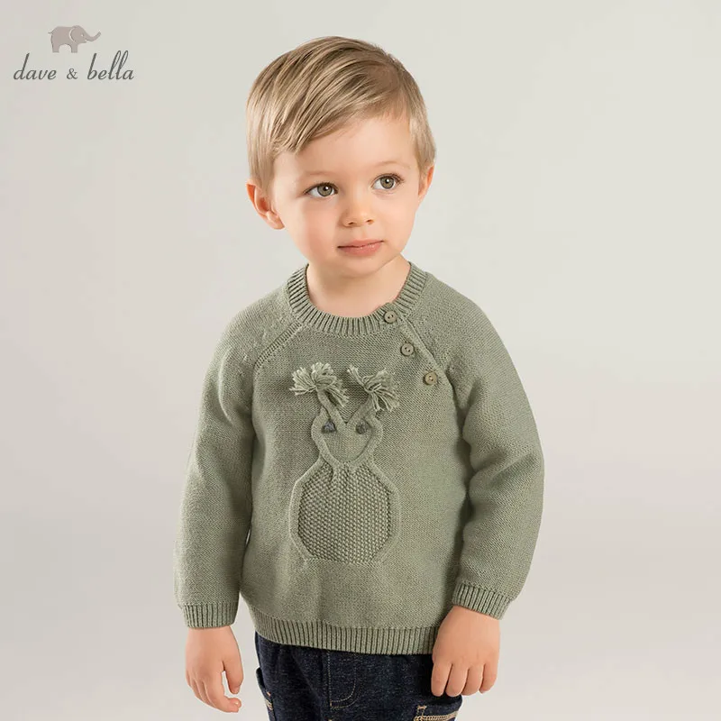 DB8672 dave bella autumn knitted sweater infant baby boys long sleeve