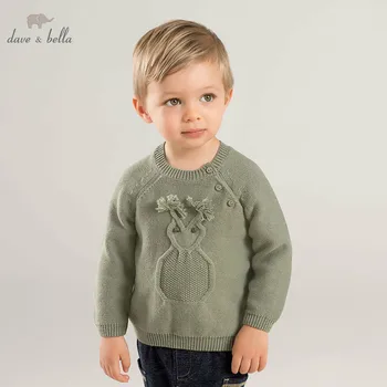 

DB8672 dave bella autumn knitted sweater infant baby boys long sleeve pullover kids toddler tops children knitted sweater