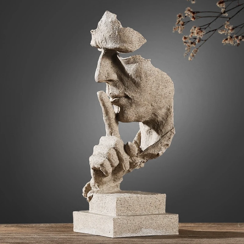 Cena Cisza jest złota David Vintage Home Loft Decor posągi do dekoracji styl skandynawski akcesoria rzeźba ogród statua Resine