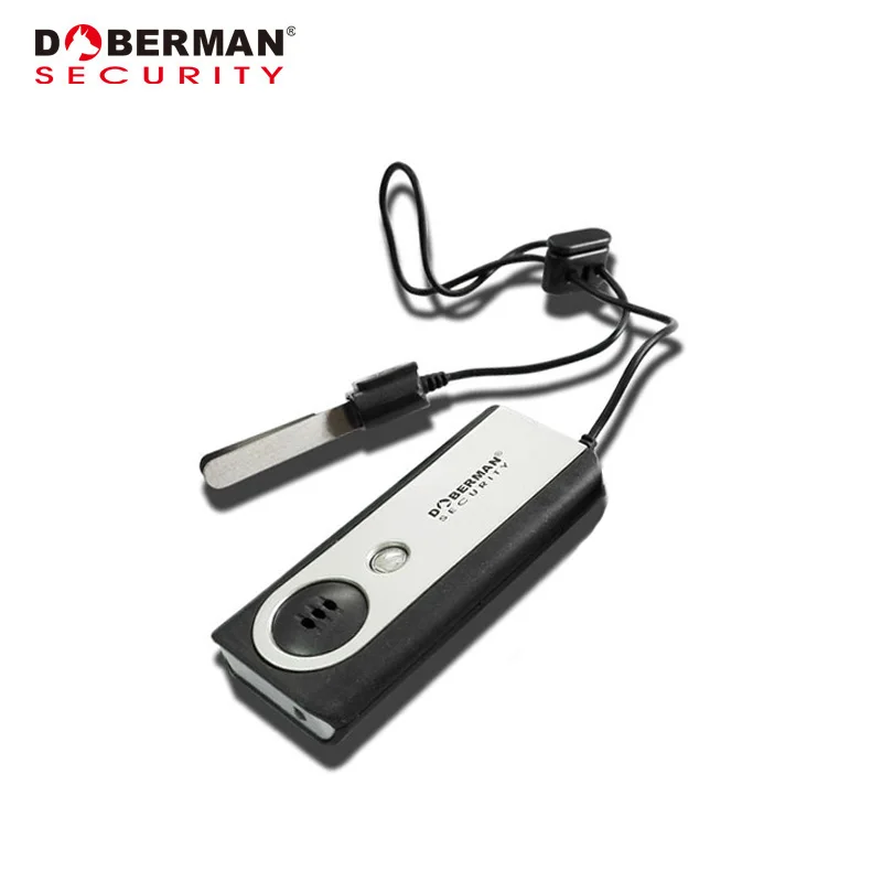

Doberman Security Travel Portable Door Alarm Flashlight Defense Alarm Black Color Security Protection Sensor Detector Loud Sound