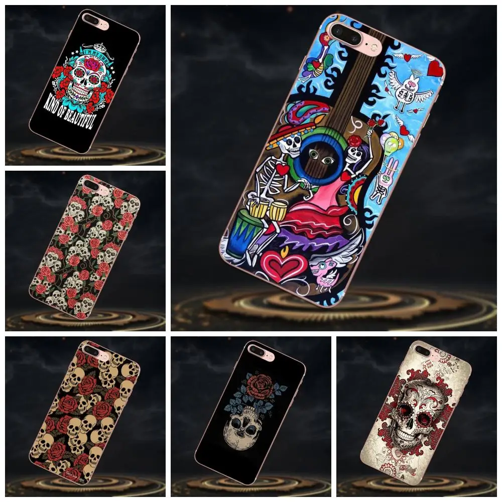 

Awesome Rose Sugar Skulls Flower Diy Luxury Protector Phone Case For Xiaomi Redmi Note 2 3 3S 4 4A 4X 5 5A 6 6A Pro Plus