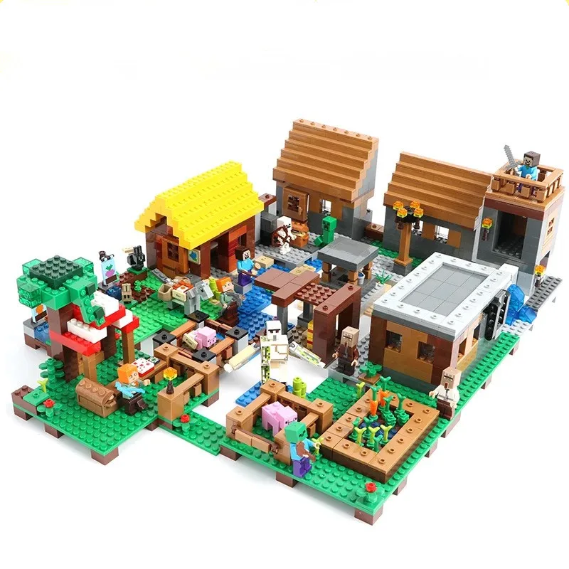 

Minecraft Figures City Building Blocks Bricks Blocks Set Educational Toys For Children MY WORLD building Digital building blocks