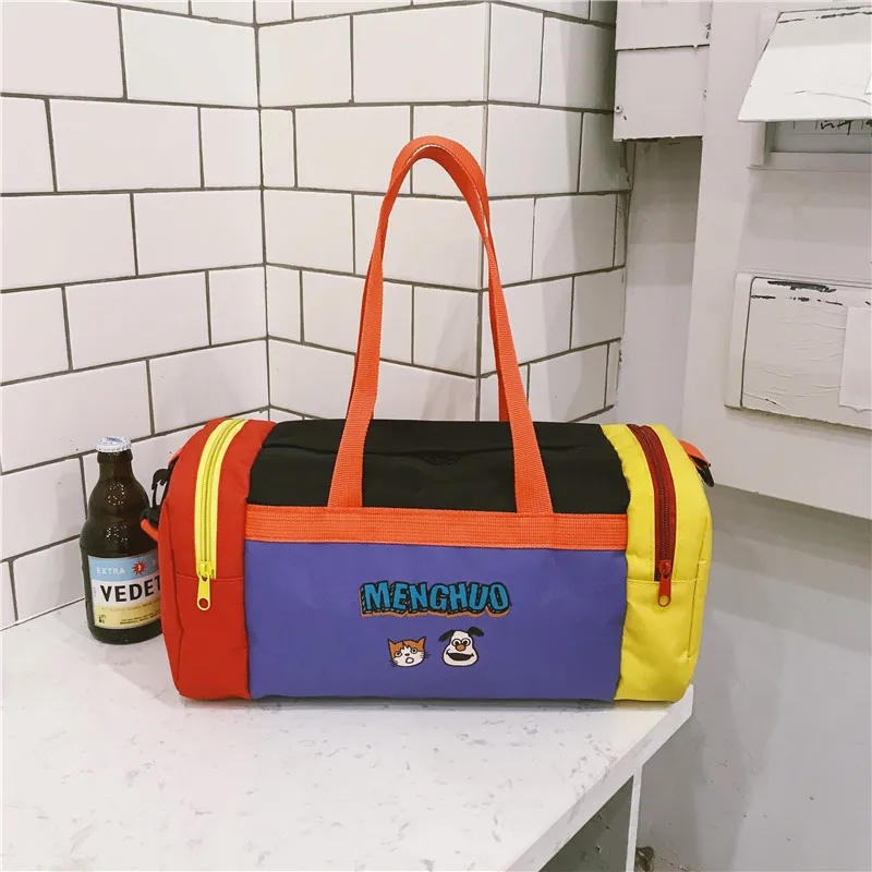 Menghuo Cartoon Travel Bag Women Duffle Bag Nylon Waterproof Colorful Packing New Travel Handbag Weekend Luggage Travel Tote SacIMG_5298