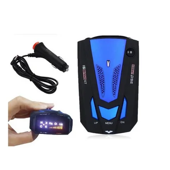 

English/Russian Car Anti Radar Detector Auto 360 Degree for Vehicle V7 Speed Voice Alert Warning 16 Band Scanning LED Display