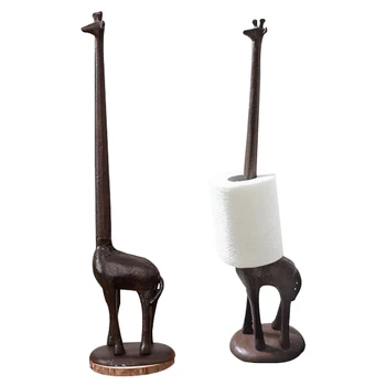 

2019 New Brand Creative Iron Giraffe Decorative Tissue Holder Home Decoartion Accessories Modern Office Study Tabletop Ornament