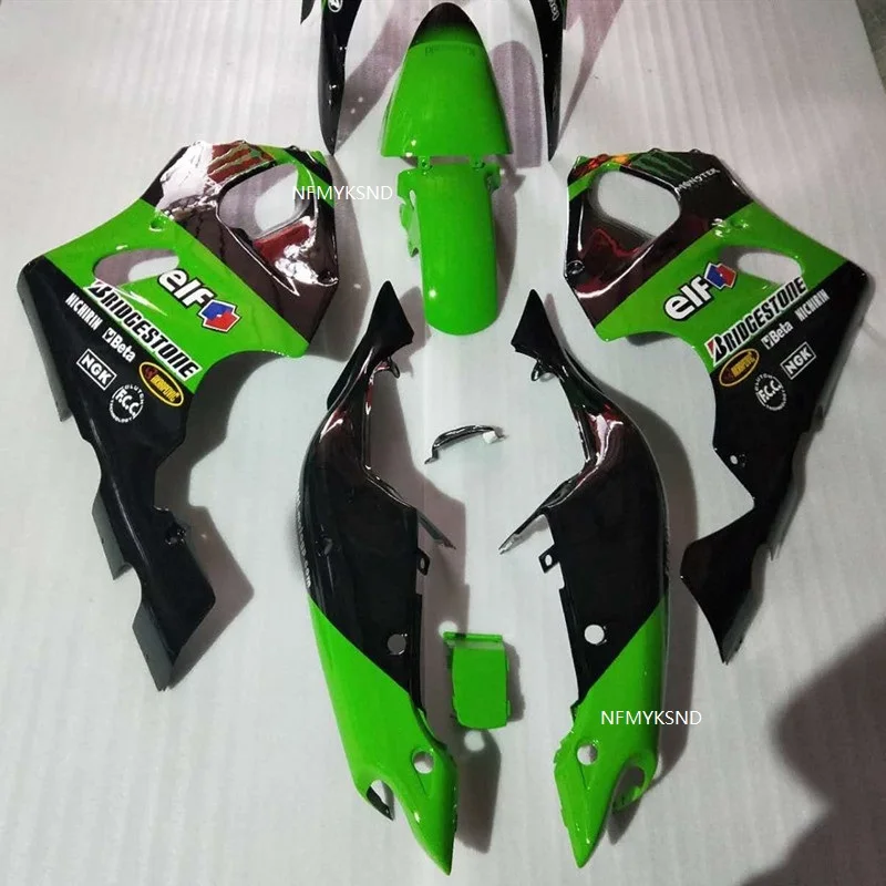 Мотоциклетный зеленый/черный обтекатель на заказ для Kawasaki ninja ZX-7R 96 97 98 99 00 01 02 03