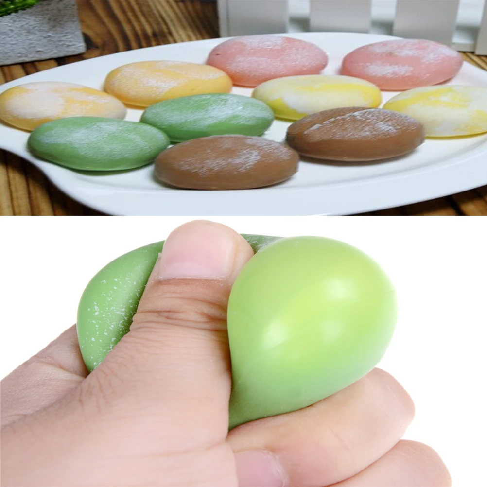 4CM Simulation Cake Design Wagashi Daifuku Mochi Squishy Toys Slow Rising Squeeze Doll Fun Jokes Props Pranks Maker Trick Gift