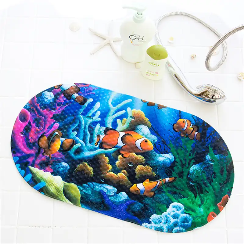 Thin Bathroom Decor Pvc Anti Slip Bath Mat Cartoon Kids Favor Small 39 69cm Shower Mat Non Slip Safety Foot Pad Toilet Bath Rug Bath Mats Aliexpress