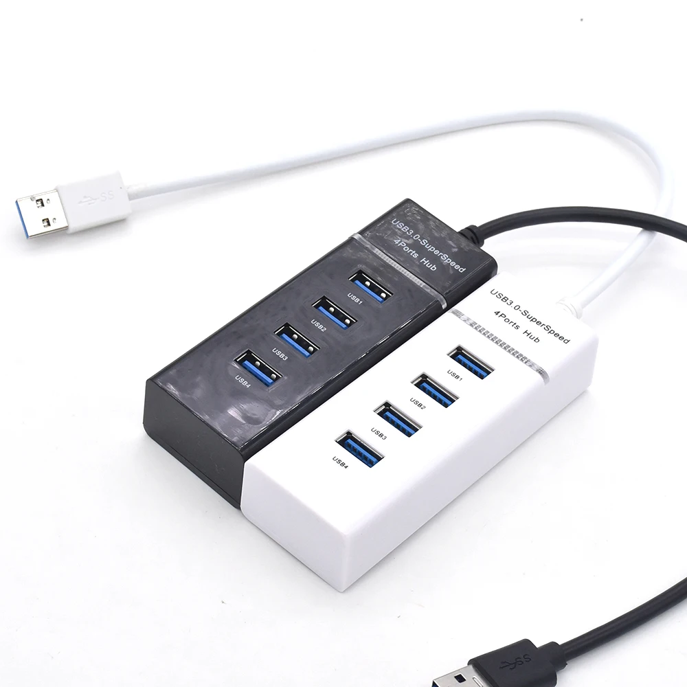 Хит, 4 Порты и разъёмы USB 3,0 Hub Высокоскоростной разветвитель для компьютера Тетрадь портативных ПК Mac MacBook WIN 7 8 Usb кабель