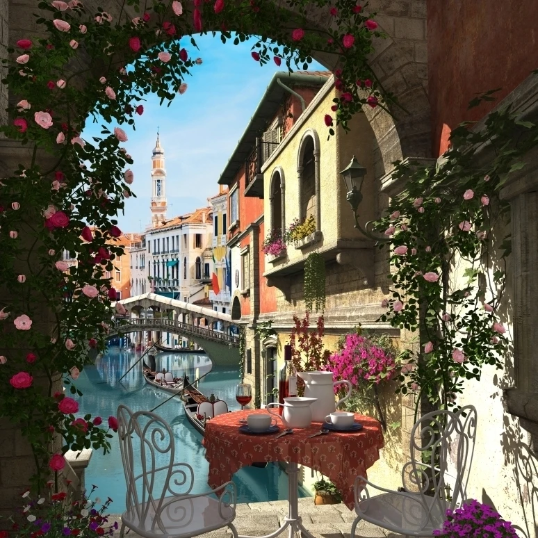 Venice Vue Poster Print by Dominic Davidson (22 x 28)