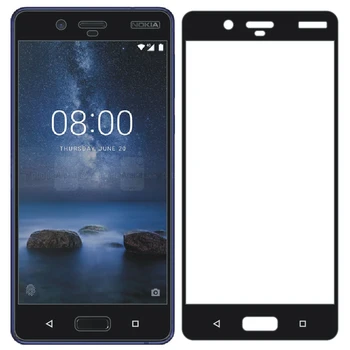 

75 Pcs/Lot 2.5D Premium Tempered Glass for Nokia 8 Full Coverage Screen Protector Protective Film for Nokia 8