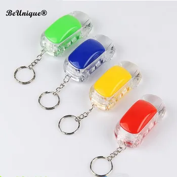 

Creative car model mini led lights LED key chain Emit light Simulation car keyring Boy fancy toys pendant Double color flash