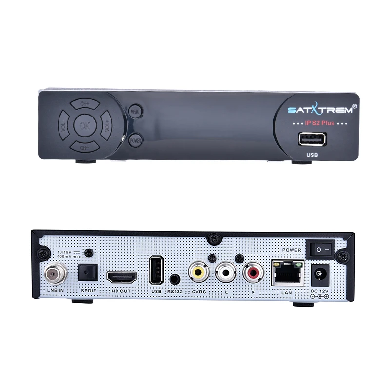 Satxtrem IPS2 Plus DVB-S2 Full HD 1080p Satellite TV Receiver Free Subscription Cccams Cline For 1 year Spain Europe IPTV TV Box