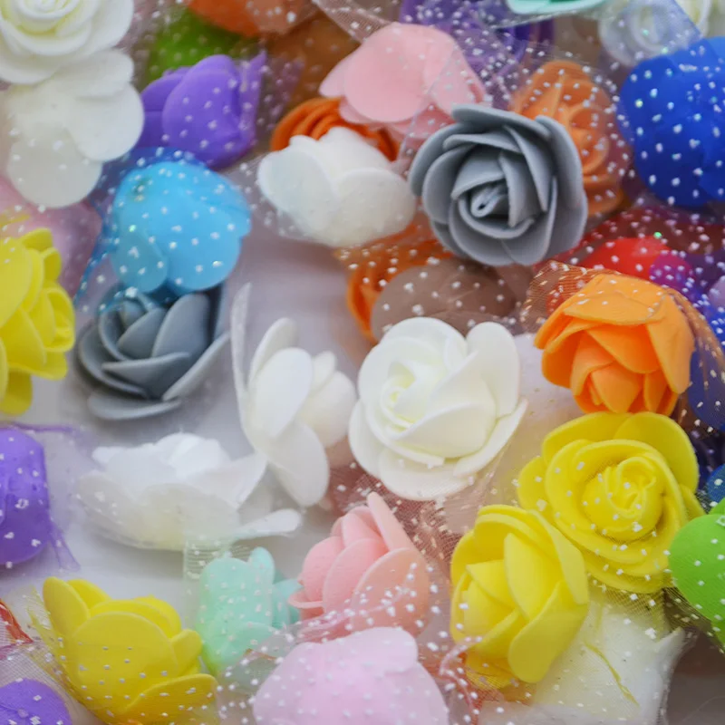50Pcs/lot 3.5cm Mini PE Foam Rose Heads Artificial Silk Flowers For Home Garden DIY Pompom Wreaths Wedding Decor Supplies 50Pcs/lot 3.5cm Mini PE Foam Rose Heads Artificial Silk Flowers For Home Garden DIY Pompom Wreaths Wedding Decor Supplies
