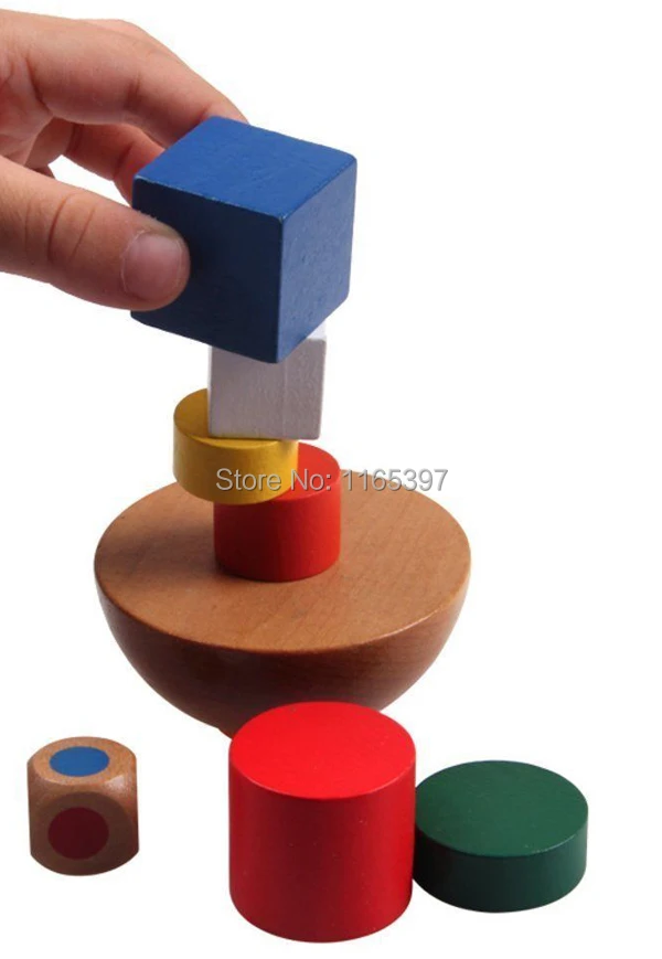 Geometric Blocks Balancing Game Educational Toys For Children Montessori-3