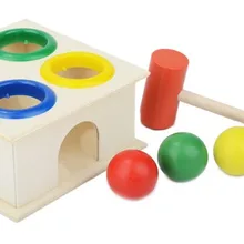 Развивающие деревянные Молот перкуссия Beat мяч игрушки для детей блоки для детей раннего обучения веселые игры подарки