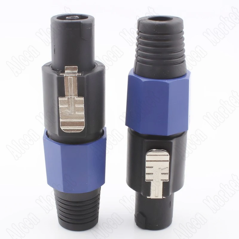 20pcs 500pcs XLR 4 Pin Speakon Plug Male Speaker Audio Cable Connectors