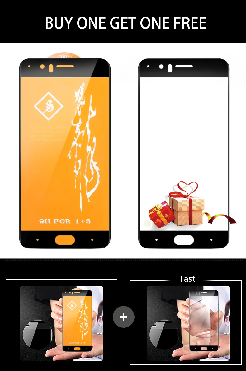 Для oneplus 5 закаленное стекло MOFi One Plus 5 Закаленное стекло пленка 1+ 5 полное покрытие защита экрана стекло oneplus 5 пленка стекло